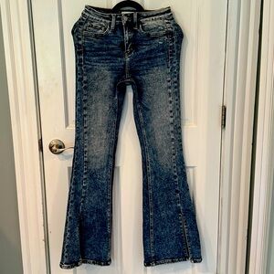 Flying Monkey Wide Leg Jeans. Stone wash size 26.
